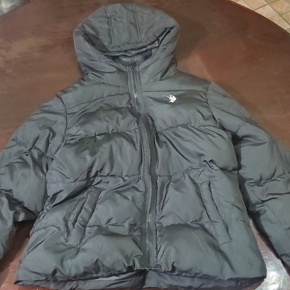 U.S. Polo Black Puffer Jacket for Kids - Picture 4 of 7